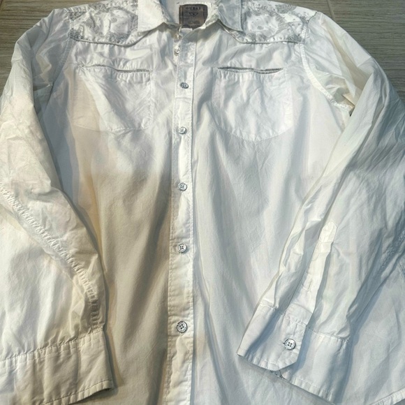 Men’s Guess Button Down Western look shirt. Size  Large Slim Fit - Picture 4 of 13